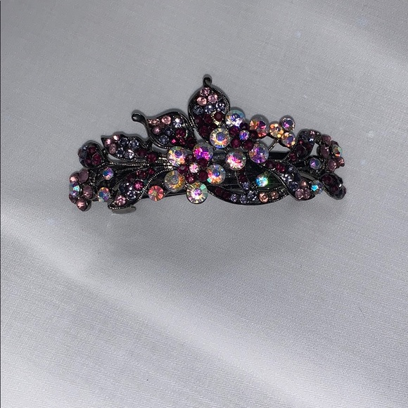 Multi color crystal hair clip - Picture 1 of 4